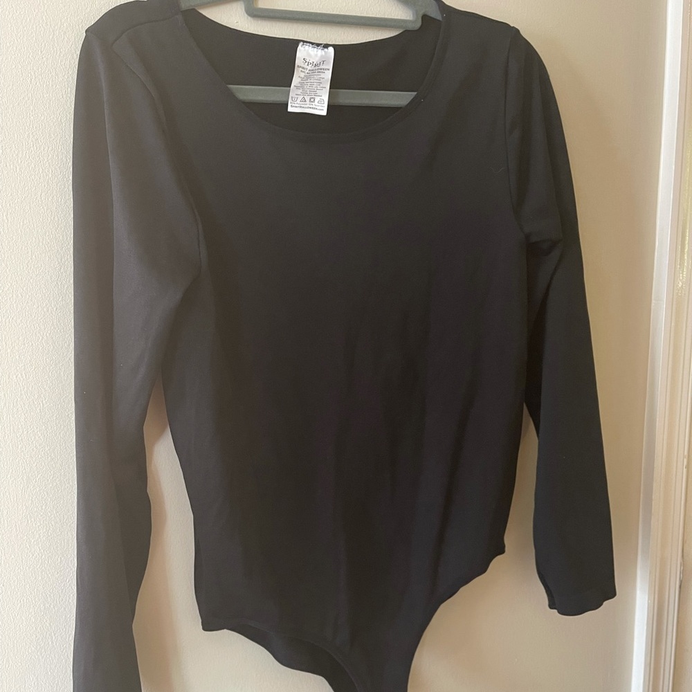 Black long sleeved body suit